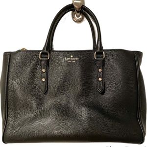 Kate Spade Black Leather Tote Bag